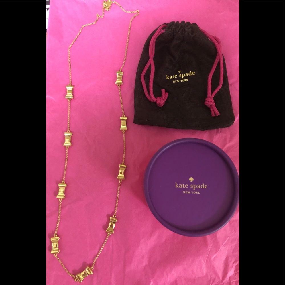 Kate Spade- Bow Gold Necklace Never Worn
